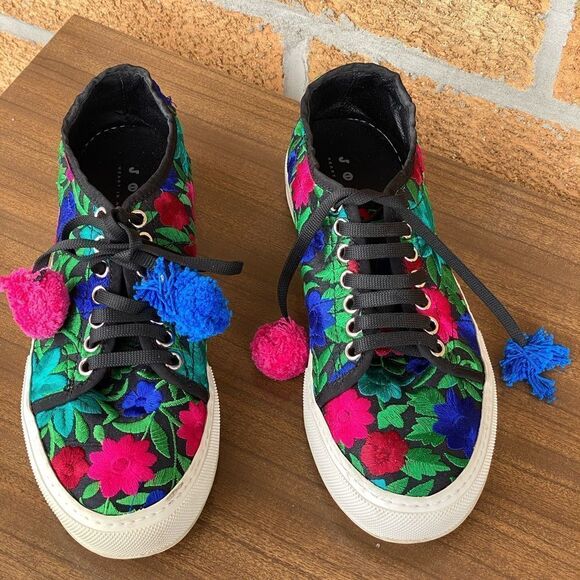 Joshua Sanders embroidered sneakers size 7 - Picture 4 of 12